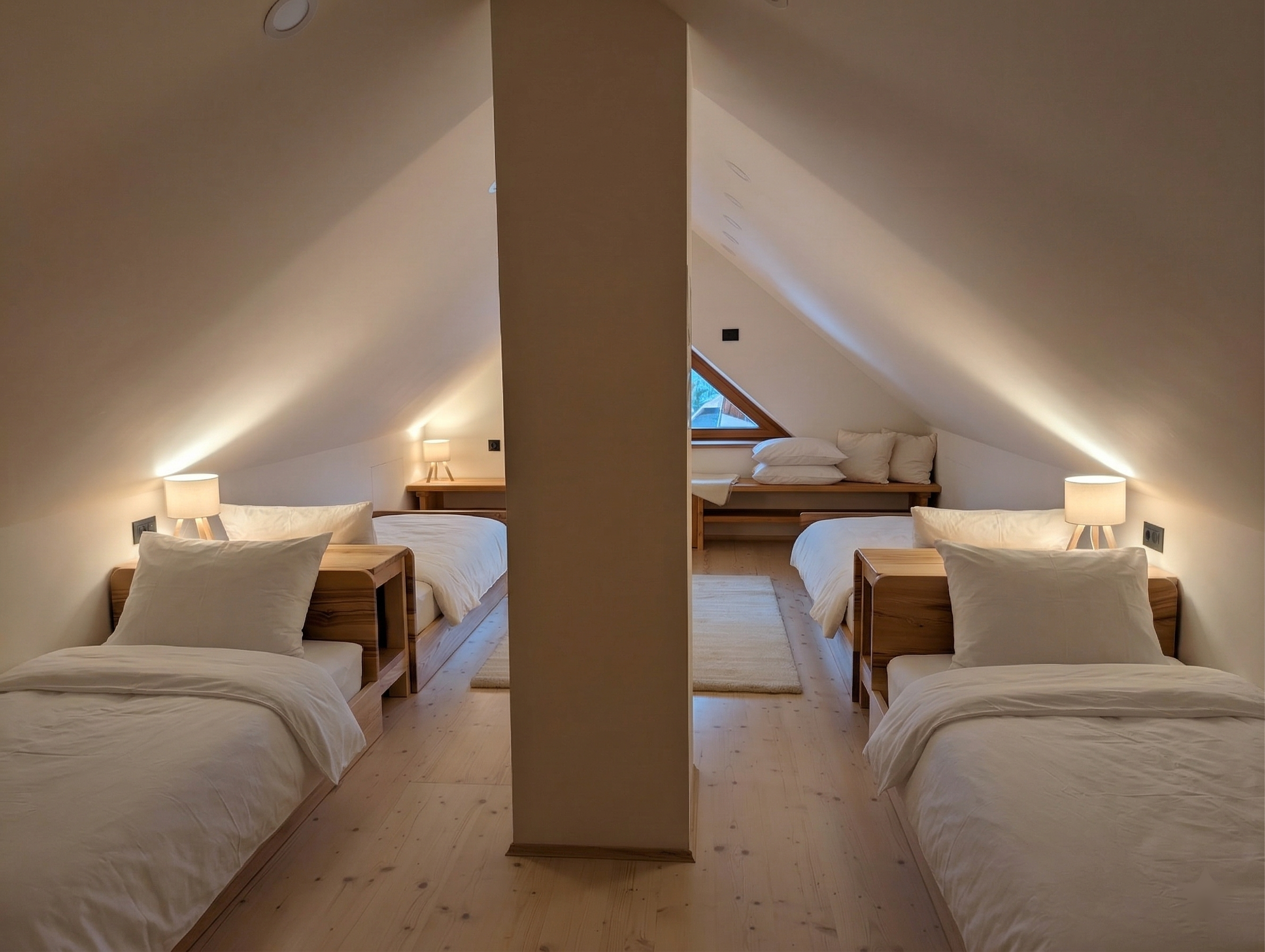 Attic with 4 beds